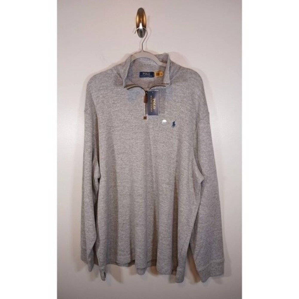 Polo Ralph Lauren Estate Rib 1/4 Pullover Gray Size XXL NWT